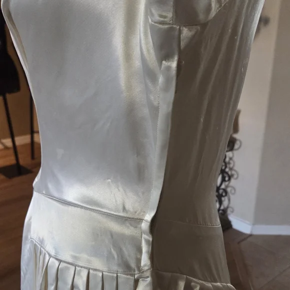 1940's WWII Ivory Parachute Long Train Wedding Dress Handmade